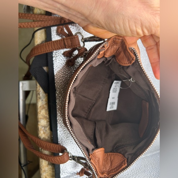 NWT Brown Leather Purse Bag - Picture 6 of 6